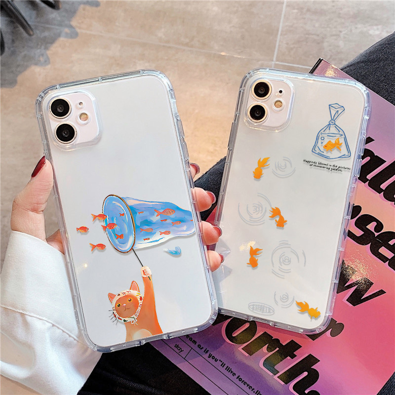 Apple Iphone 15 Pro Max - Lovely Fishes Clear Phone Case For