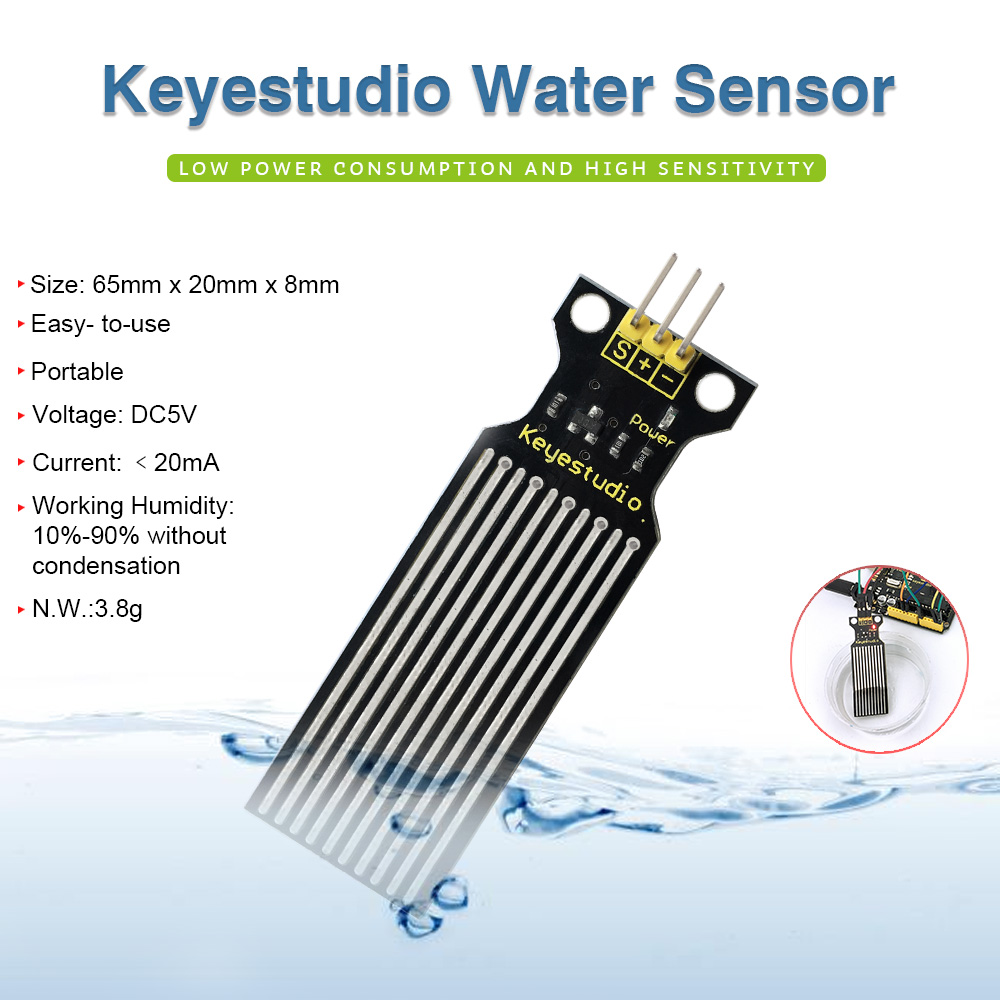 Muscle Sensor Emg - Keyestudio Water Level Sensor Droplet Detection