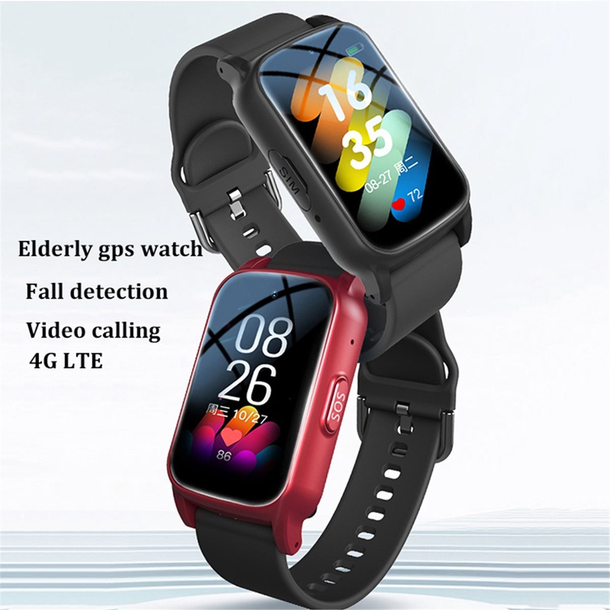 4G Elderly Smart Watch with GP - Fall Detection Watch 评论和价格