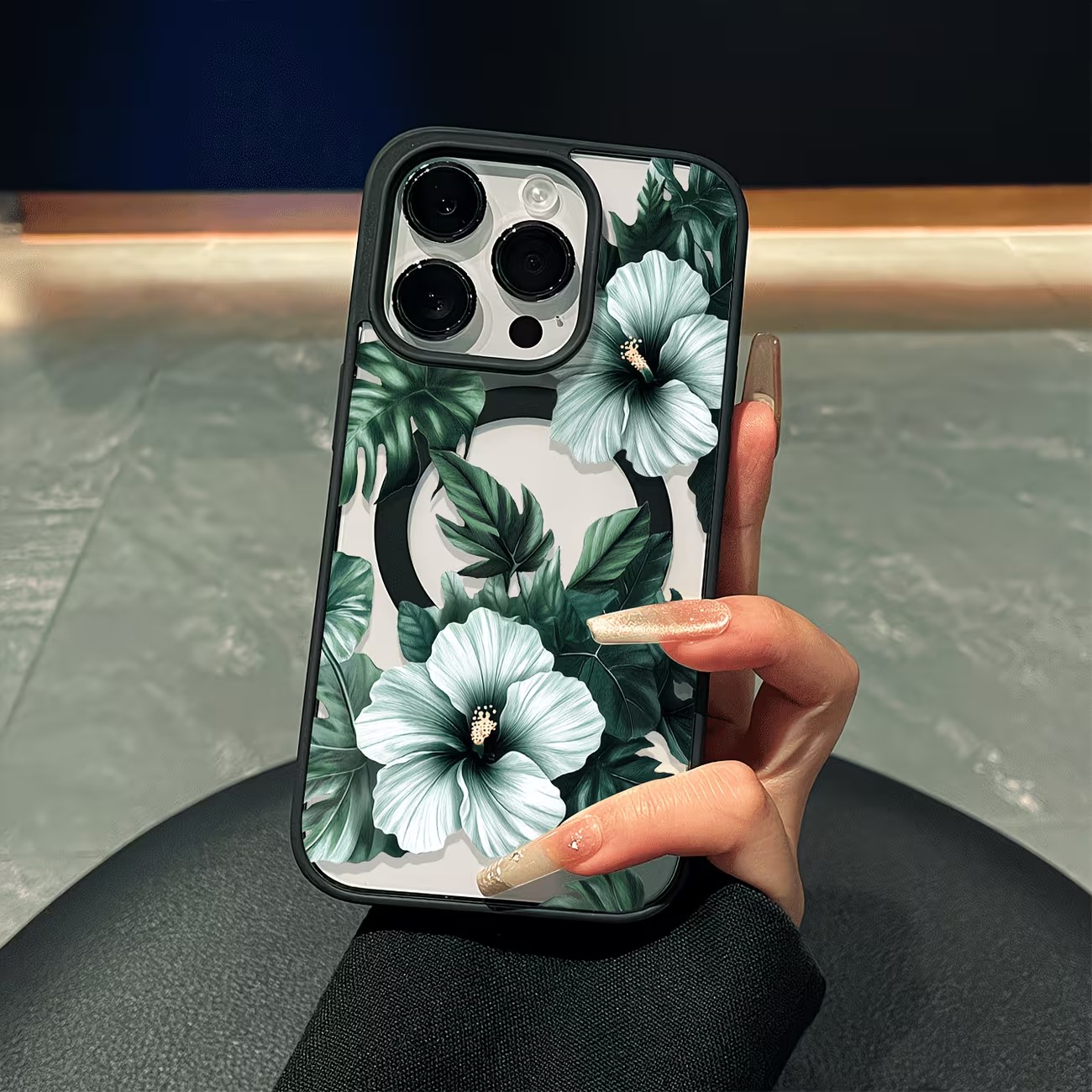 Green Floral Print Phone Case  - Apple Iphone 15 Pro Max 评论和价格